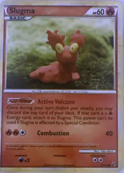 Slugma 67/90 Common HGSS Undaunted Pokemon Lightly Played - Image 1