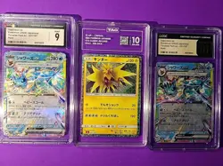 Lot of 3 Graded Japanese Pokemon Cards Tag An Cgc 10/9 - Image 1