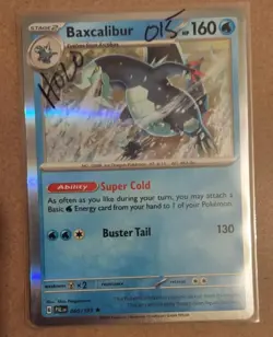 Baxcalibur Cosmos Holo Rare - 060/193 - Paldea Evolved Pokemon 2023 - Image 1