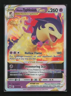 Hisuian Typhlosion VSTAR 054/189 Holo Rare VSTAR Astral Radiance Pokemon NM - Image 1