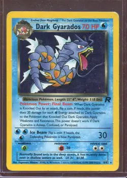 Pokemon Dark Gyarados Team Rocket Holo Rare Unlimited 8/82 English 2000 WOTC MP - Image 1