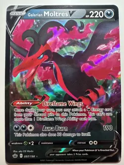 Galarian Moltres V - 097/198 - Double Rare - Pokemon TCG Chilling Reign NM - Image 1