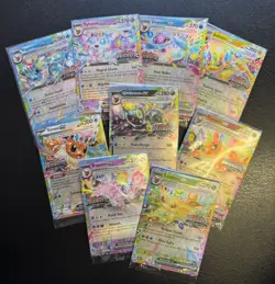 Pokemon Prismatic Evolutions Stamped Suprise Box Full Set Of 9 Promos - SEALED - Image 1