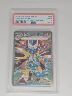 2025 POKEMON PRISMATIC EVOLUTIONS 165 DRAGAPULT EX SIR PSA 9 - Image 1