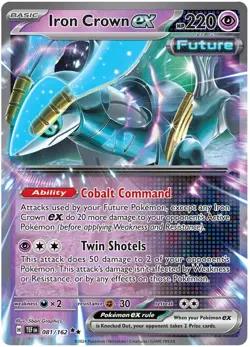 IRON CROWN EX 081/162 TEMPORAL FORCES POKEMON (DOUBLE RARE, NM) (FREE S&H) - Image 1