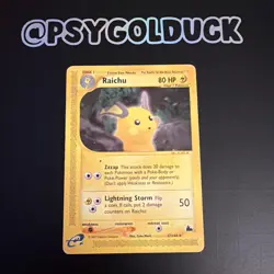 Pokemon TCG Raichu - Skyridge 27/144 - Non-Holo A22 - Image 1
