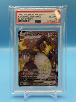 2020 POKEMON JPN SWORD & SHIELD SHINY STAR V #308 FULL ART/CHARIZARD VMAX PSA 10 - Image 1