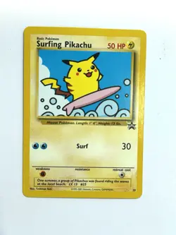 Vintage Surfing Pikachu #28 - Black Star Promo - WotC 2001 - Near Mint (NM) - Image 1