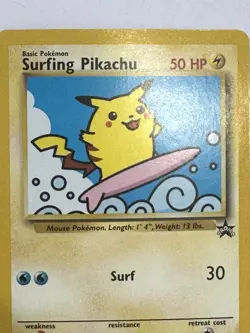 Vintage Surfing Pikachu #28 - Black Star Promo - WotC 2001 - Near Mint (NM) - Image 2