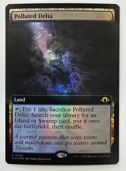 Polluted Delta 0465 *FOIL* EXTENDED ART Modern Horizons 3 (MH3) Rare Land M/NM - Image 1