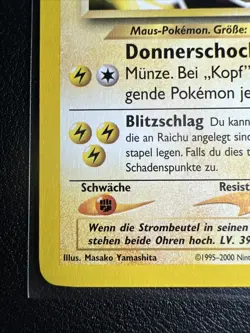 RAICHU Rare Pokemon TCG Neo Revelation 21/64 Classic Vintage LP+ - Image 2