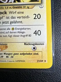 RAICHU Rare Pokemon TCG Neo Revelation 21/64 Classic Vintage LP+ - Image 3