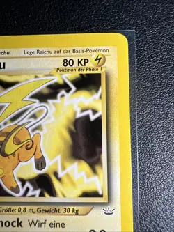 RAICHU Rare Pokemon TCG Neo Revelation 21/64 Classic Vintage LP+ - Image 4