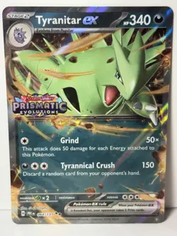 Tyranitar ex Prismatic Evolutions Stamp 064/131 NM Pokemon Fast Shipping - Image 1