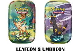 Pokemon SV8.5 Prismatic Evolutions Mini Tin SEALED - Leafeon and Umbreon [LOT] - Image 1