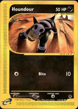 Houndour 113/165 Common Expedition WOTC Pokemon - Image 1