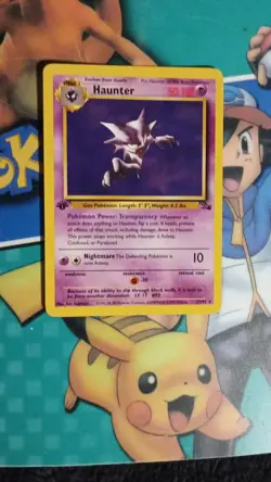 Pokemon TCG Haunter 1st Edition Non Holo Rare 21/62 Fossil 50 HP Regular English - Image 1