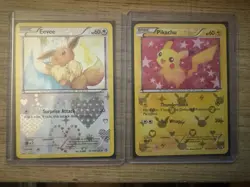 Pokemon TCG Legendary Collection Reverse Holo Eevee RC14 Pikachu RC7 Lot 2 - Image 1