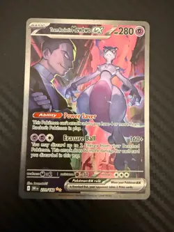 Team Rocket’s Mewtwo EX 231/182 Destined Rivals SIR Pokemon English NM - Image 3