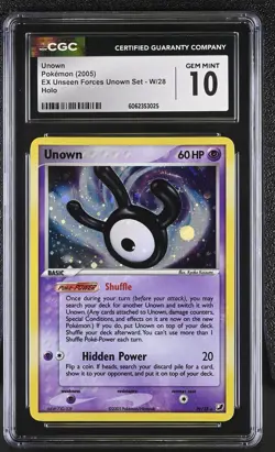 CGC 10 GEM MINT Unown 2005 EX Unseen Forces Unown Set W/28 Holo Pokemon Card - Image 1