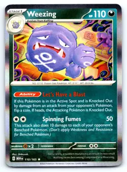 Pokemon SV: Scarlet & Violet 151 Weezing Rare (MEW) Holo 110/165 NM - Image 1