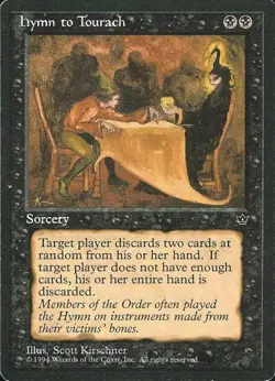 Hymn to Tourach (3) - Light Play MTG Fallen Empires - Image 1