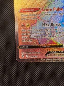 Rayquaza VMax Secret Rare 217/203 Evolving Skies Pokemon Card - Image 5