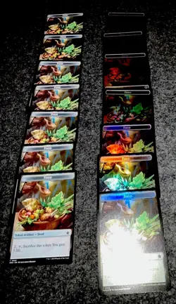 MTG Foundationz Food /Treasure Token - 14 card lot- 7 Foil MTG Foundations - Image 1