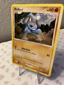 Riolu LV.7 8/17 POP Series 6 Cosmos Holo Pokemon Card 2007 - LP Condition - Image 4