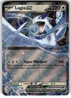 Lugia ex 082/131 SV: Prismatic Evolutions NM Pokemon Card TCG - Image 1
