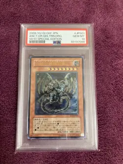 YuGiOh Ancient Gear Golem PSA10 Ultimate Rare SD10 Japanese Card - Image 1