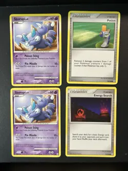 lot 12 pokemon cards Diamond & Pearl (2007) MP/HP PLAYED Dusknoir Swirl Holo - Image 2