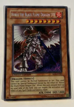Yugioh Hrous the Black Flame Dragon LV8 (LP) Limited Edition Secret EEN-ENSE1 - Image 1
