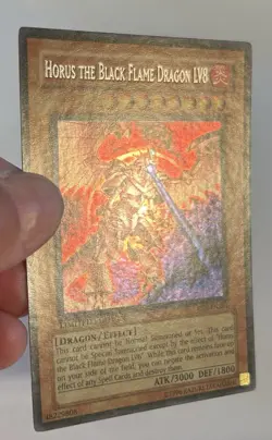 Yugioh Hrous the Black Flame Dragon LV8 (LP) Limited Edition Secret EEN-ENSE1 - Image 2