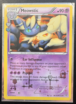 Pokemon Meowstic RC15/RC32 Generations Holo Uncommon 2016 - Image 1
