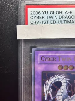 PSA 10 Cyber Twin Dragon CRV-AE035 1st ED Ultimate Rare YuGiOh Asian English - Image 2