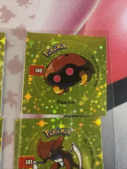2001 Taps Gold Holo Kabutops Kabuto Omaster omanyte Pog Stickers Pokemon Non-TCG - Image 5