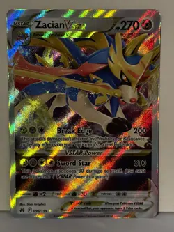 Zacian VSTAR 096/159 Crown Zenith NM Pokemon Fast Shipping - Image 1