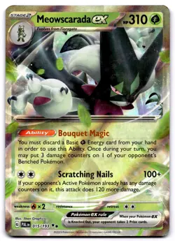 MEOWSCARADA EX 015/193 DOUBLE RARE PALDEA EVOLVED POKEMON NEAR MINT - Image 1