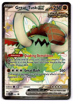 GREAT TUSK EX 072 HOLO PROMO SCARLET & VIOLET PROMO POKEMON NEAR MINT - Image 1