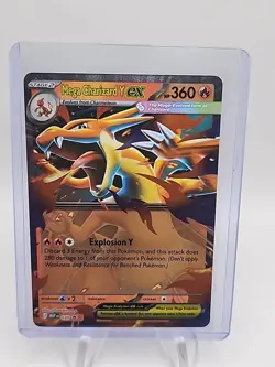 Pokemon Mega Charizard Y EX Mega Evolution Black Star Promo 030 TCG NM - Image 1