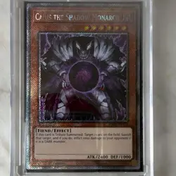 Konami Caius the Shadow Monarch 1st Ed Foil Secret Rare RA03-EN194 - Image 1