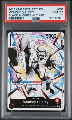 2025 ONE PIECE STARTER DECK ST21-EX GEAR 5 #001 MONKEY D. LUFFY PSA 10 - Image 1