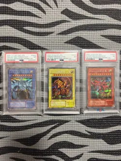 PSA 7 Slifer G4-01 Obelisk G4-02 Ra G4-03 Secret Rare Promo YuGiOh Japanese - Image 1