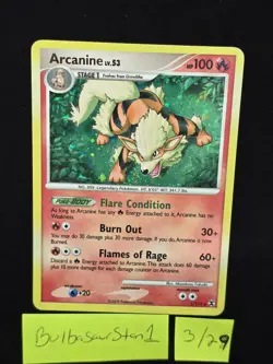 Arcanine 1/111 Rising Rivals Holo LP to MP Ungraded Pokemon Card - Image 1