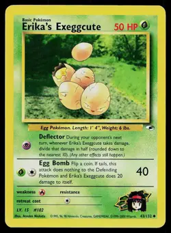 Pokemon Card Gym Heroes Erika's Exeggcute 43/132 Unlimited Uncommon - Image 1