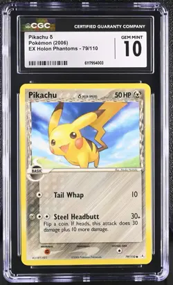 CGC 10 Pikachu (Delta Species) 79/110 Pokemon Holon Phantoms Not PSA 10 - Image 1