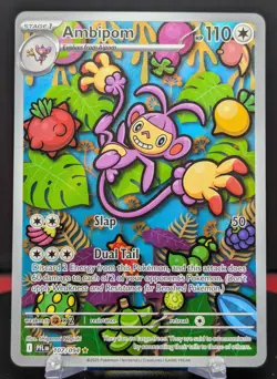 Pokemon Ambipom #107/094 English Phantasmal Flames Illustration Rare - Image 1