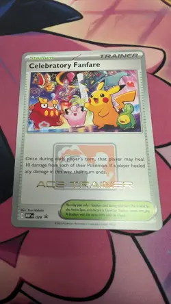 Celebratory Fanfare - Ace Trainer PROMO - 2025 MEP 028 - Pokemon TCG - New - Image 1