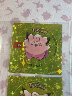 2001 Taps Gold Holo Clefairy Clefable Jigglypuff Pog Stickers Pokemon Non-TCG - Image 2